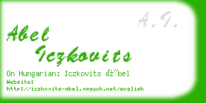 abel iczkovits business card